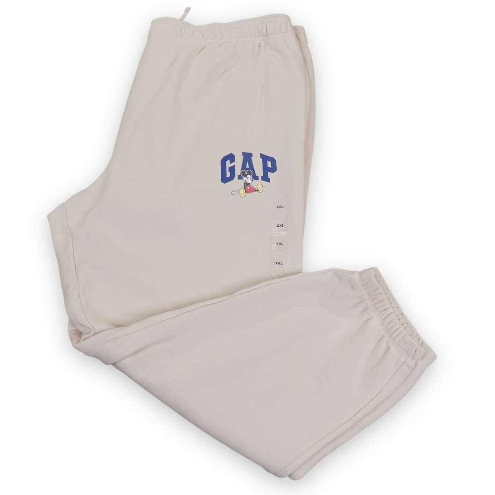 Gap × Disney Joggers‎ Sweatpants Mens XXL aRelaxed Comfy Fleece Gap Logo Mickey